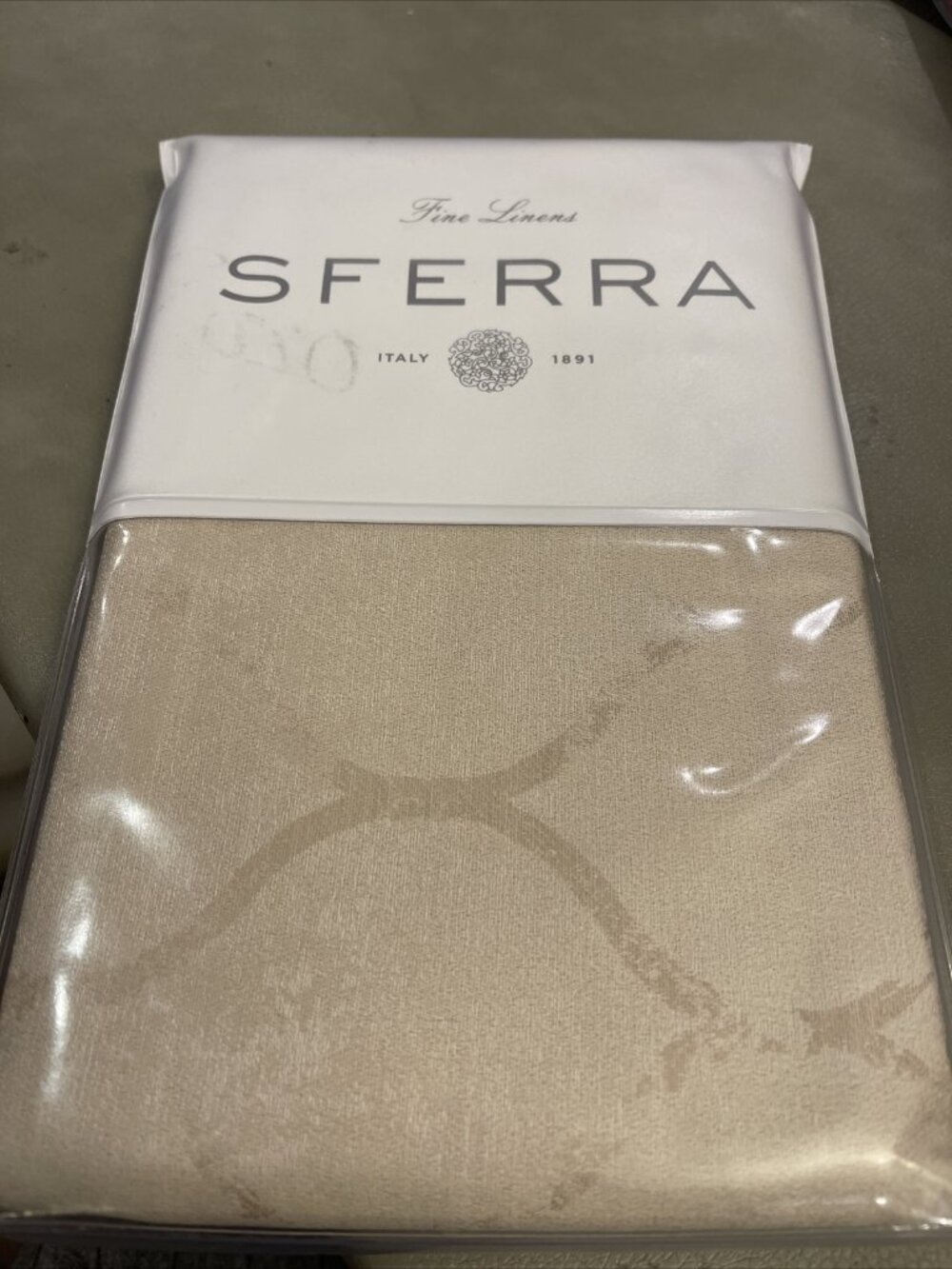Sferra Alabaster Chetta Continental Euro European Sham 26x26 100% Cotton Sateen
